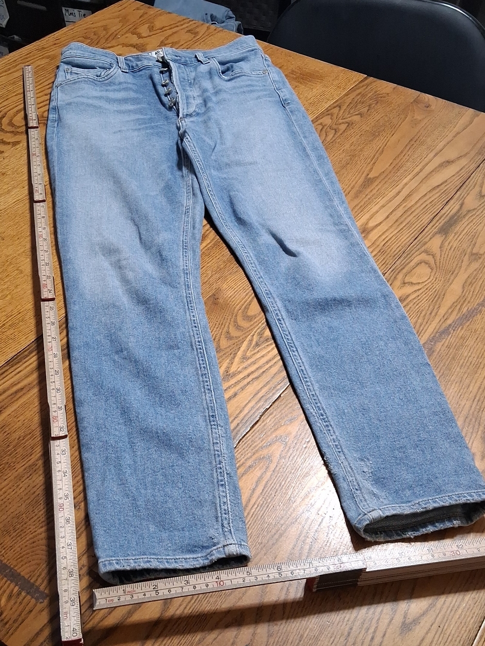 AGOLDE Jeans Women 26 BLUE BUTTON FLY Preowned SKINNY ? Denim Pants Used